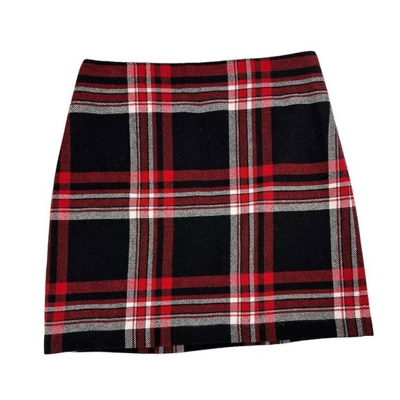 Talbots Wool Blend A-Line Plaid Skirt size 12P - Picture 3 of 10